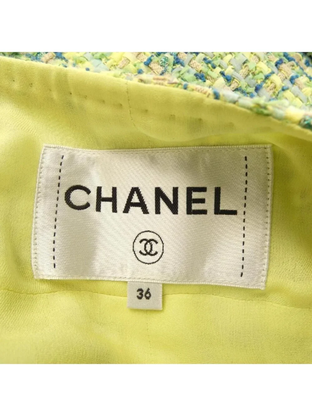 Chanel Collarless Jacket Blue